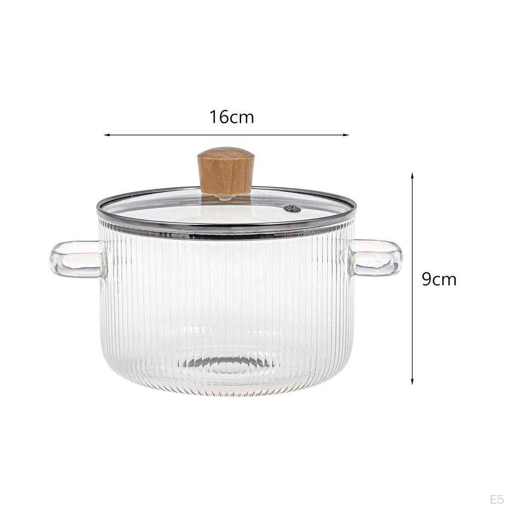 Clear Glass Cooking Pot Set - Versatile Kitchen Cookware for Various Dishes