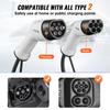 VEVOR Type 2 to Type 2 EV Charging Cable, 32Amp, 22kW 7 Meters Three Phase Electric Vehicle Car Charging Cable, IP66 Waterproof w Carry Bag