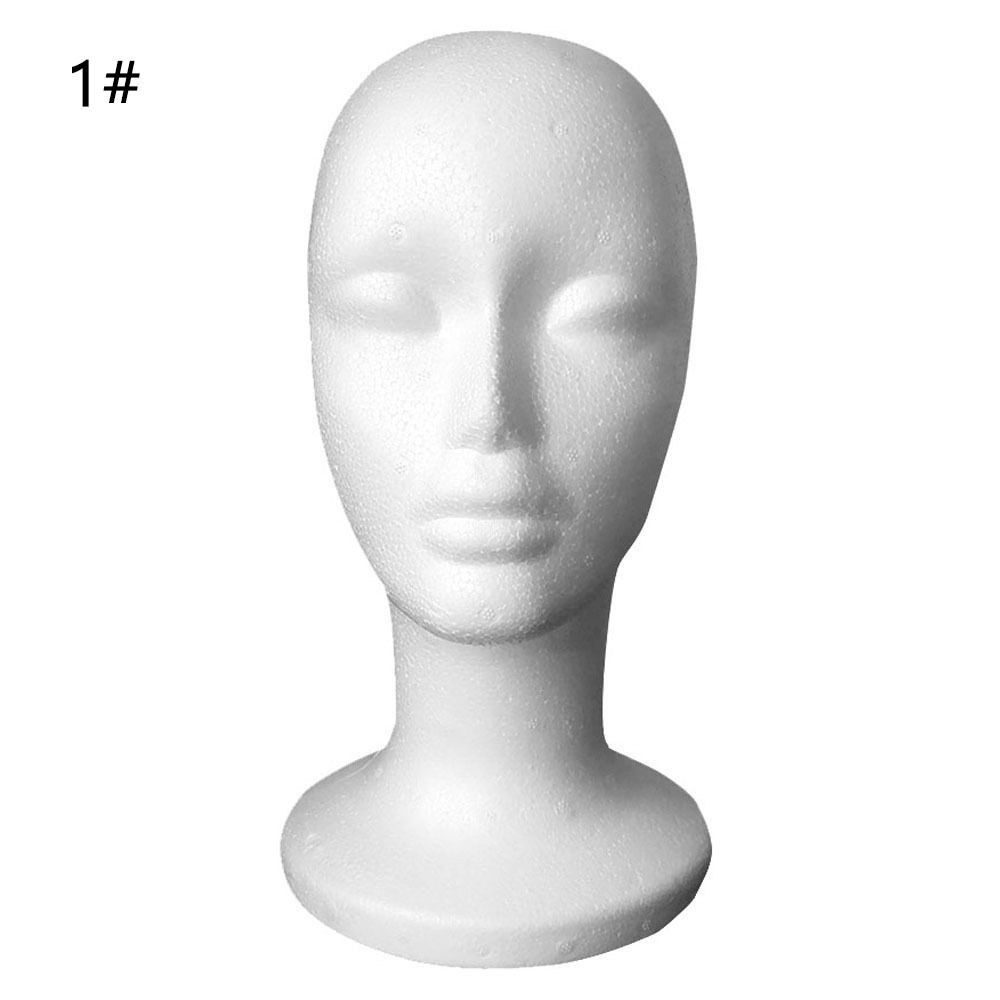 Head Model Hairpieces Stand Holder Foam Wig Head Head Model Styrofoam Mannequin Head Foam Mannequin