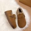 Fleece All-inclusive Retro Women's Winter 2024 New One-pedal Cotton Shoes Fluffy Shoes Thickened Warm Snow Boots