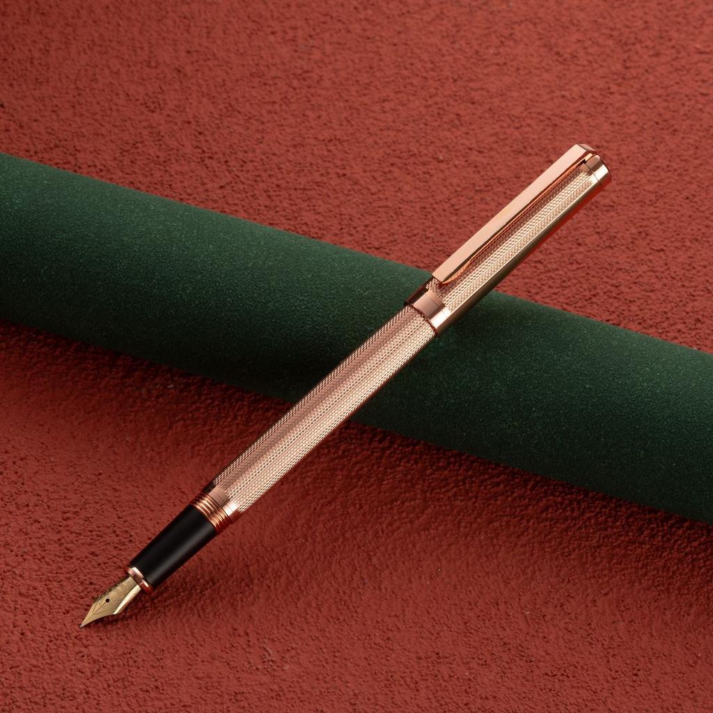 Luxury Metal Brass Carved 26 Nib Fountain Pen for Adults Calligraphy Practice Ink Cartridge