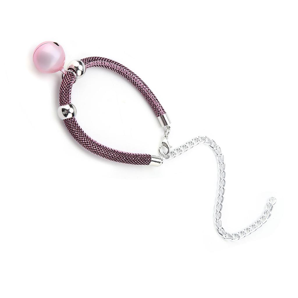 Japanese Style Pets Necklace Nylon Accessory Kitten Supply Cat Bell Collar w  Extension Chain