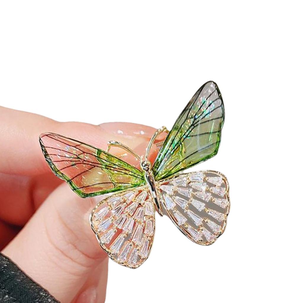 Sparkling Rhinestone Butterfly Brooch Sophisticated Butterfly Brooch Lapel Pin Jewelry for Gifting and Personal Style
