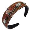 Women's Hairband Baroque Color Rhinestone Hair Hoop Versatile Personality Flower Gift Show Wide Band Headband