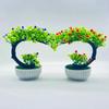 Поддельный бонсай романтический не требующий полива пластиковый красивый искусственный цветок бонсай с горшком