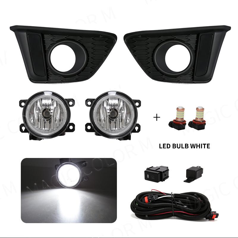 DRL Fog Lights Daytime Running Lamp LED for Honda Fit JAZZ 2014 2015 2016 2017 Wires Switch Relay Bumper Driving Car Accessories