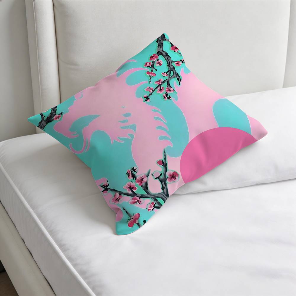 AArizonaa Iced Green Tea Printed Pillowcase Soft Polyester Pillow Cover Home Bedding Decor Print Gift No Pillow Core
