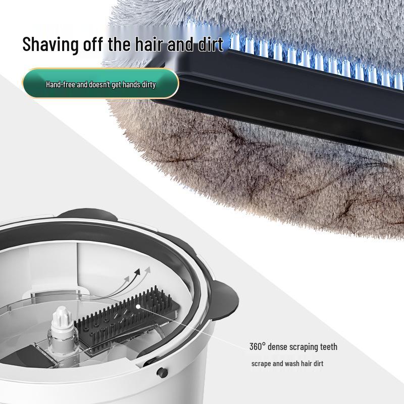 Вращающаяся швабра Meitianle: Разделение чистого и грязного, Ленивый бытовой инструмент для уборки, Прочная штанга, Тренд.