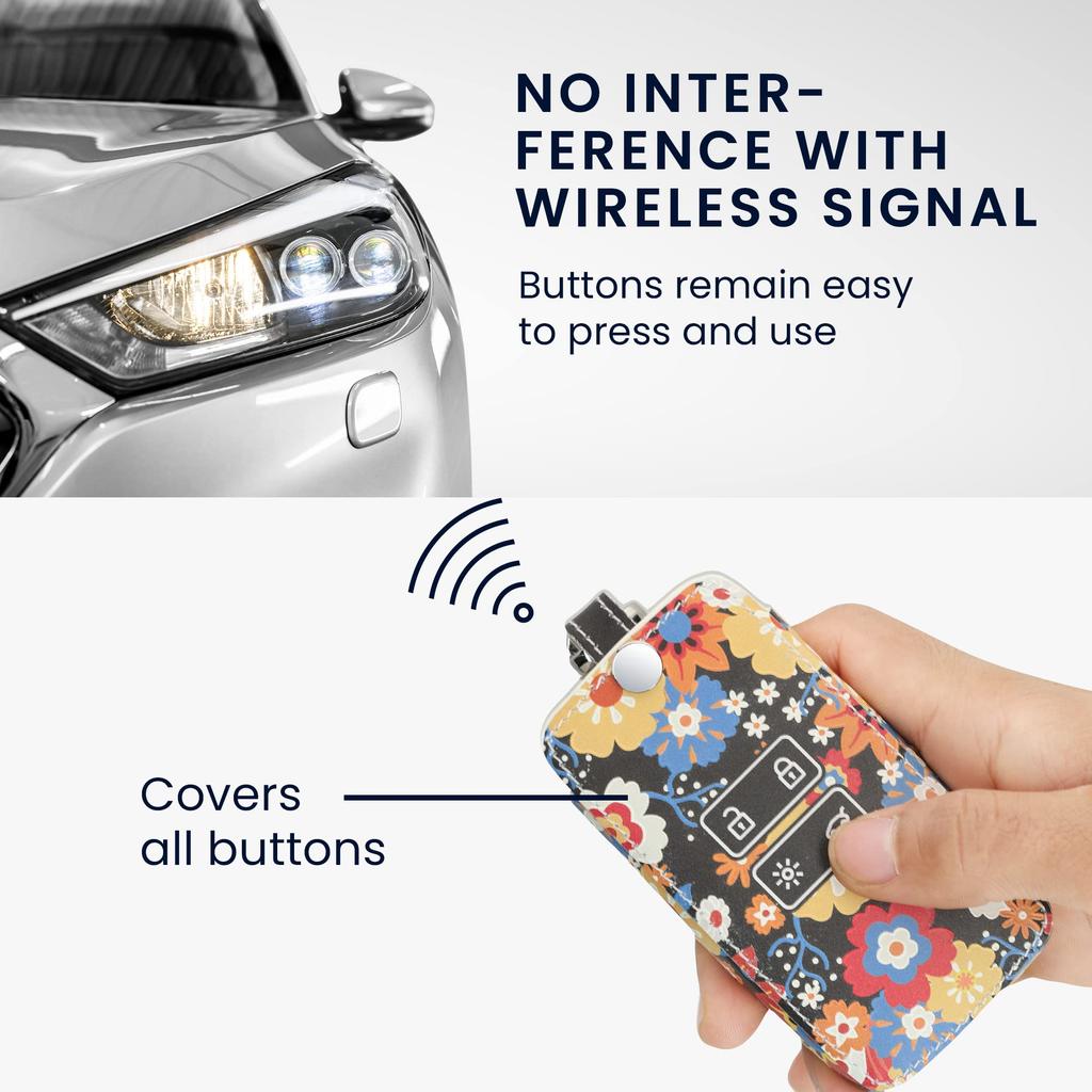 Kwmobile Чехол для смарт-ключа Renault на 4 кнопки (Только модели, совместимые с Keyless Go) - Защитный чехол для ключа автомобиля, держатель для смарт-ключа - Автоаксессуары