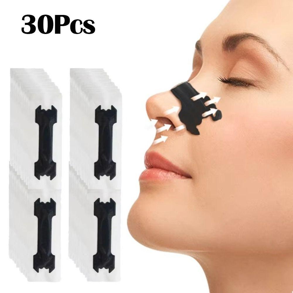 30Pcs Easier Breath Black Nose Strips Extra Strength Nasal Strips for Adult and Child