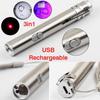 3 In1 Mini USB Rechargeable LED Laser UV Torch Pen Flashlight Multifunction Lamp Flash Deal