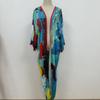 Plus Size Women's Print Beach Holiday Long Cardigan Bikini with Swimsuit Cover Up
