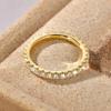 Anziw 2mm D Full Moissanite Ring for Women Sparkling Wedding Eternity Band 14k Gold Filled Wedding Engagement Ring Jewelry