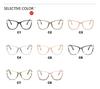 2023 New Fashion Women Anti Light Blue Cat Eye Glasses Frame Retro Hight Quality Luxury Optical Computer Reading Eyeglasses