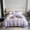 Lenzing Tencel Four-piece Set Cool 100 Thread Count Washed Solid Color Quilt Cover Sheets