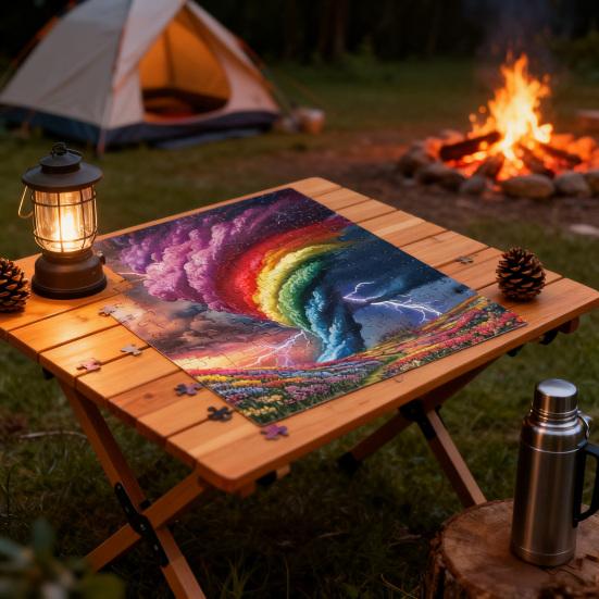 1000 штук Радужный деревянный пазл Фэнтези арт стиль Красочный Снятие стресса Визуальная красота Пазл