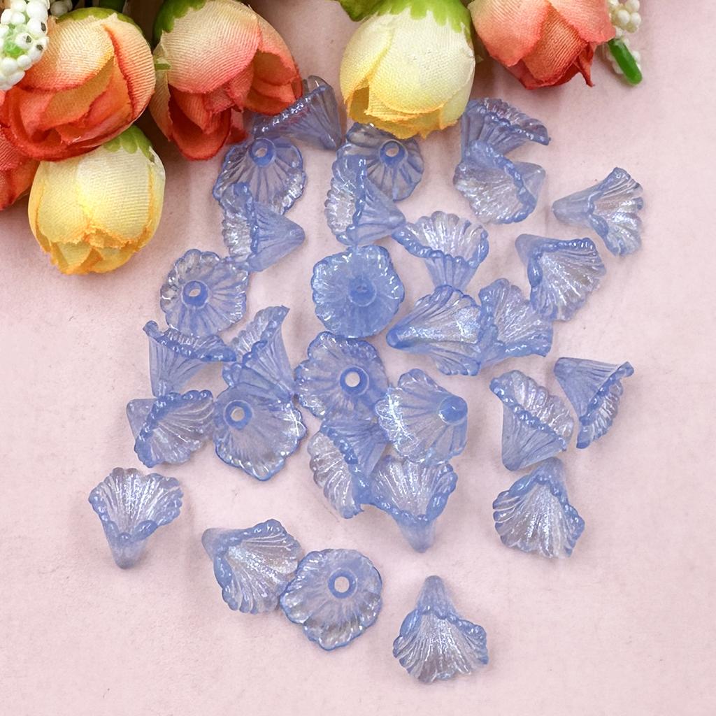 Acrylic 9Colors Loose Beads Morning Glory DIY Earrings Jewelry Making Bracelets 14.3*10mm 200PCS Necklace Jewelry Accessories