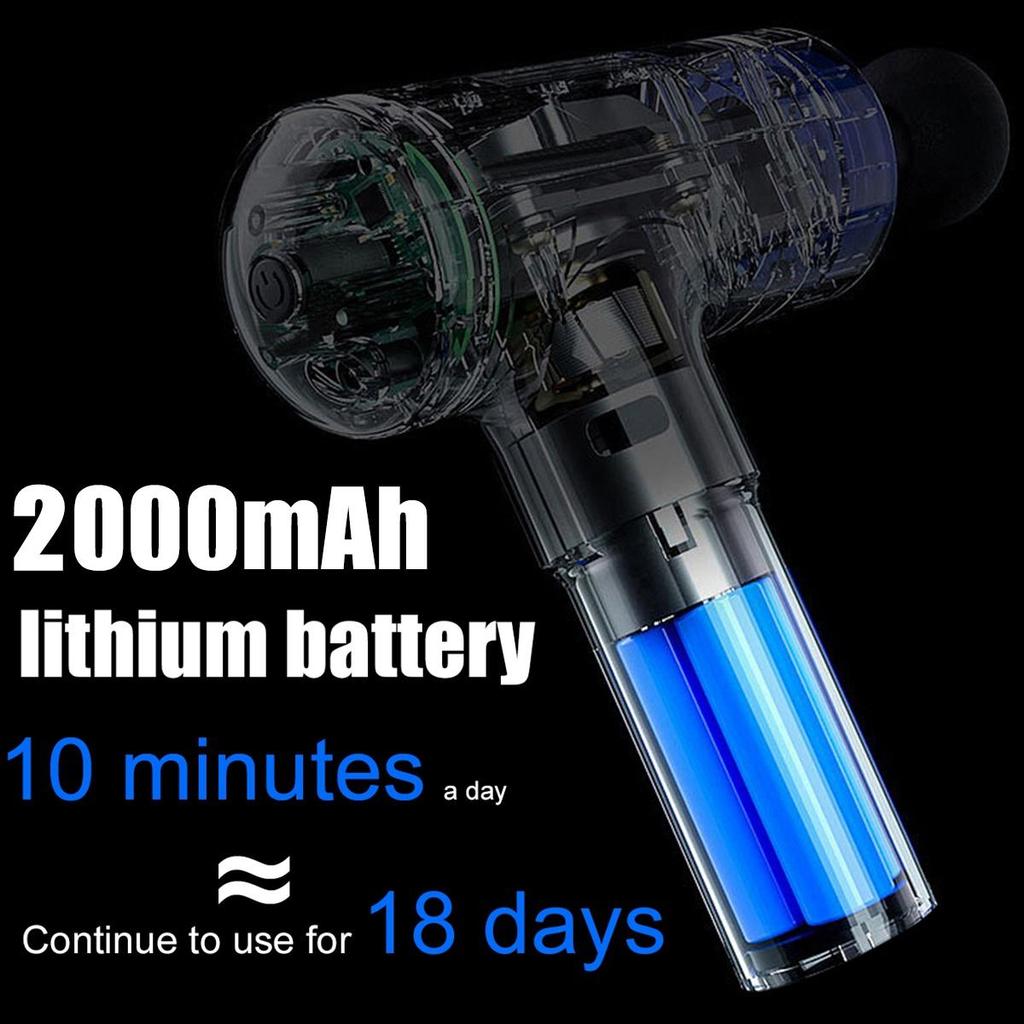 Электрический массажный пистолет с 4 головками, 8000 об/мин, спортивный пистолет с сенсорным ЖК-дисплеем, 22/4, скорость передачи, расслабляющий массажер для глубоких тканей мышц