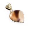 Natural Montana Agate Gemstone 925 Sterling Silver Two Tone Pendant 1.5'' L7n70