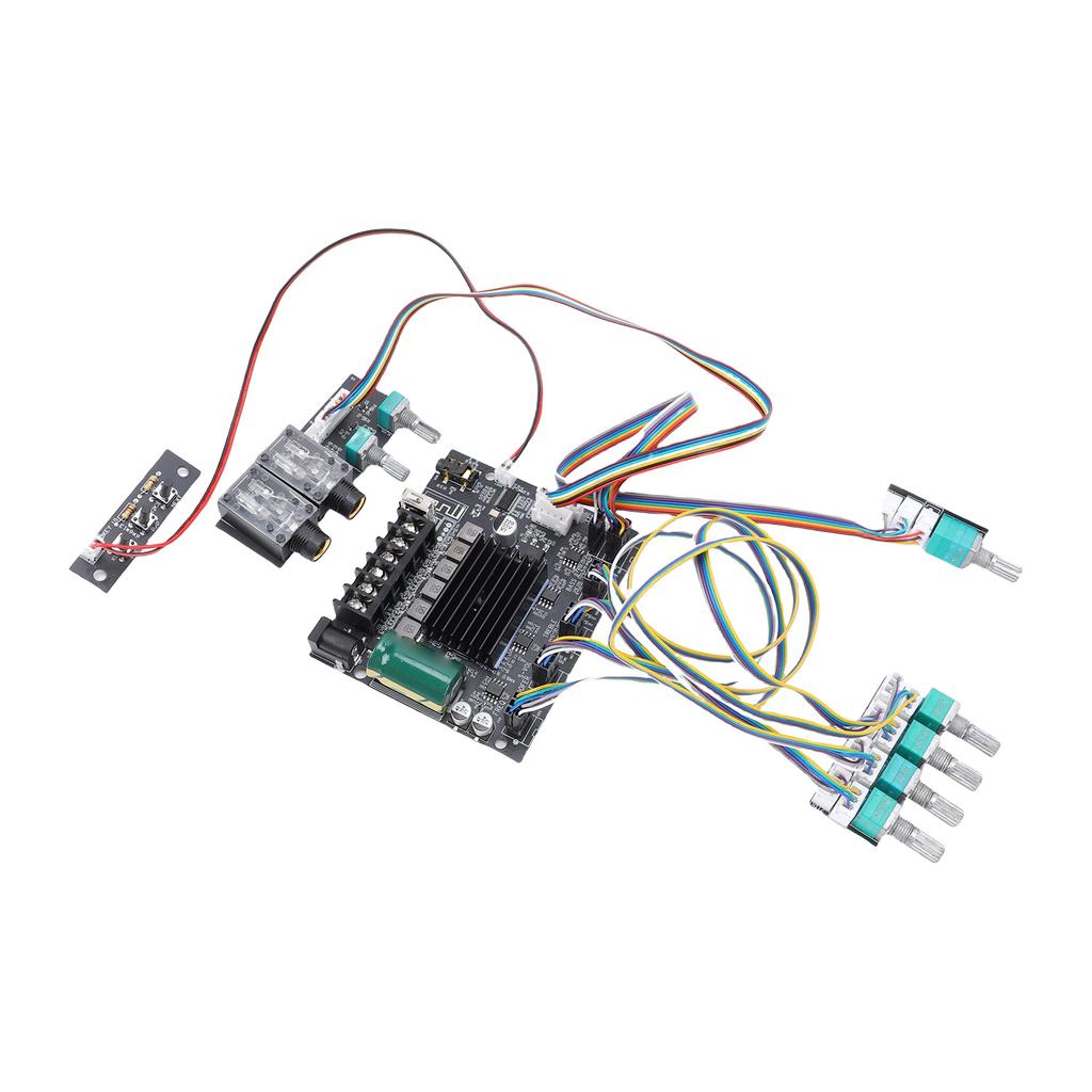 Плата Bluetooth-усилителя 2.0 канала 50 Вт + 50 Вт = 100 Вт BT AUX USB MIC Вход Модуль усилителя для DIY-динамика