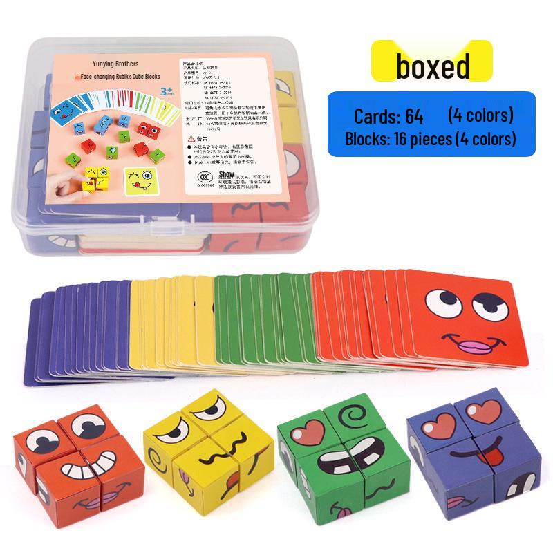 Smile Expression Rubik's Cube: Early Education Puzzle for Kids & Parent-Child Fun