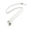 [N7069] - Silver Gray 'Stars' Steel Necklace