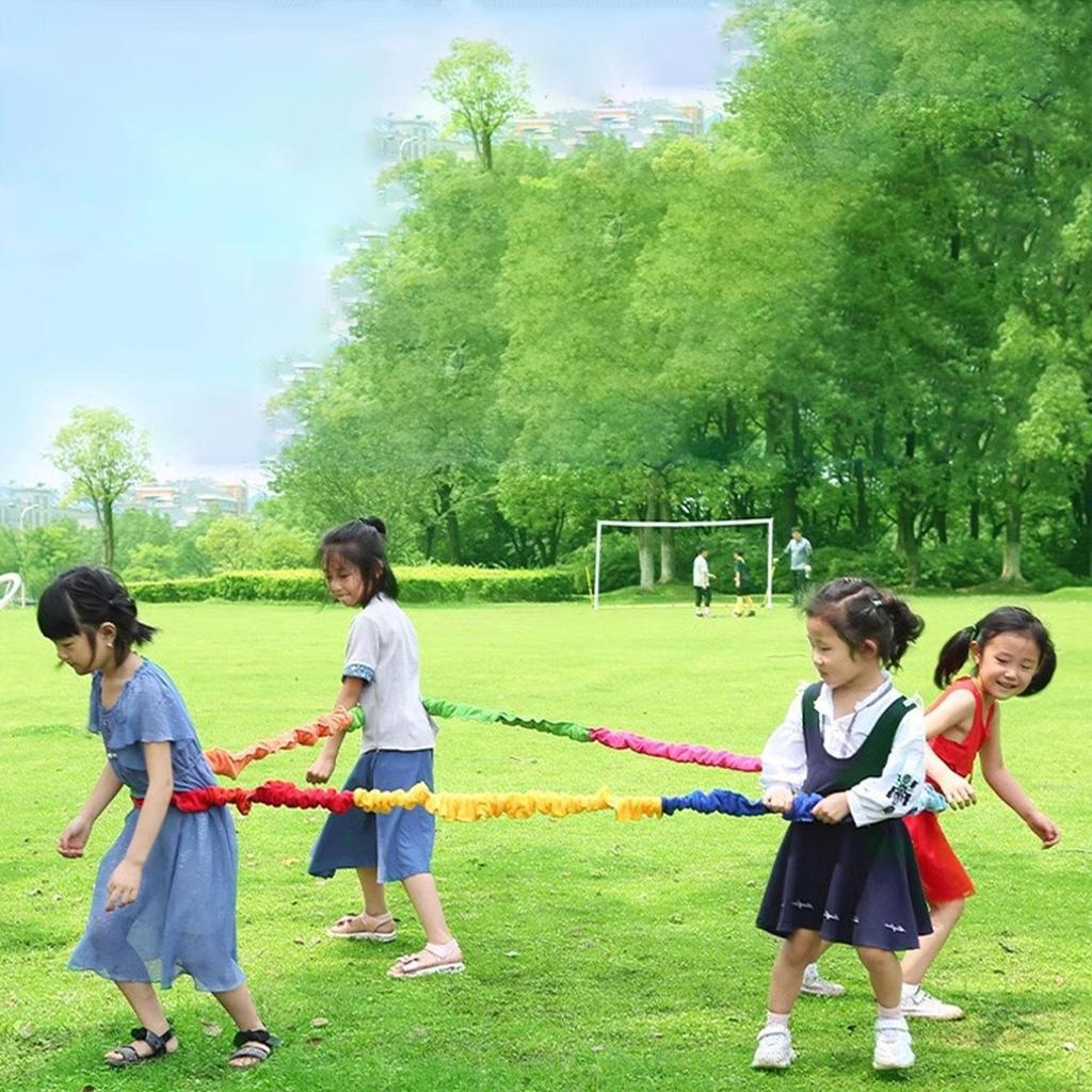 Cooperative Stretch Band Play Exercise Loop for Indoor Activities Kindergarten