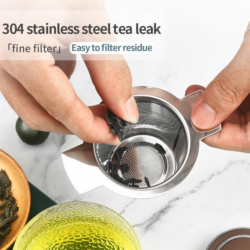 Stainless Steel Tea Infuser with Lid and Teacup Strainer Net