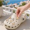 Faux Pearl Shoe Charms 6Pcs/Set Gold-Tone Charms, Summer Ice Cream Shell Starfish Charm for Clogs Women Girls Beach Footwear Decor Accessories