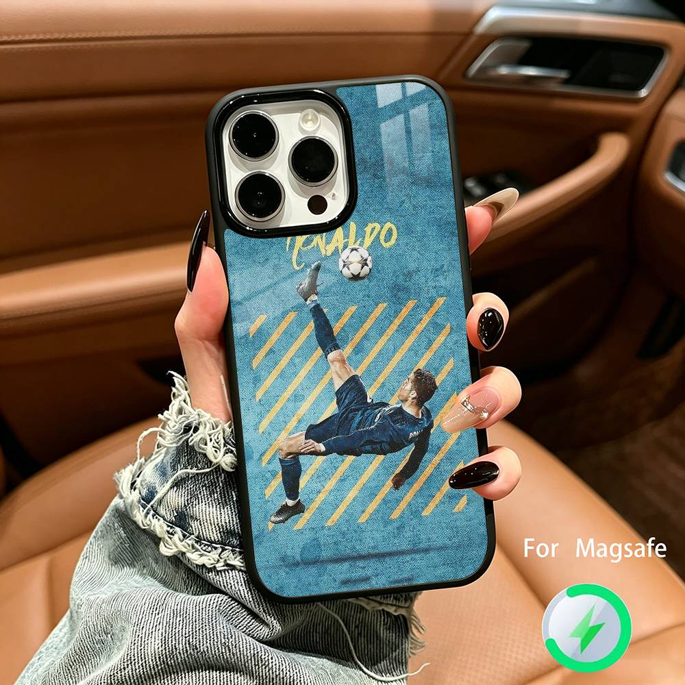 Футбольный чехол для телефона с изображением Роналду №7 Для IPhone17 16 15 14 13 12 11 Pro Max 16/15/14Plus Обложка для беспроводной зарядки Funda
