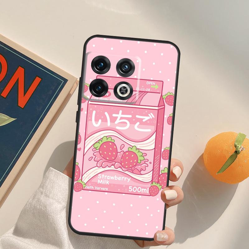 Милый чехол «Клубничное молоко» для OnePlus 15 13 12 11 13R 12R 10T 8T 13T OnePlus Nord 5 CE 3 2 4 Lite N20 N30