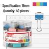 Deli 19mm Colorful Binder Clips, 40 Count