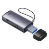 Baseus Lite Series Dual Slot SD/TF Card Reader USB Adapter - Gray