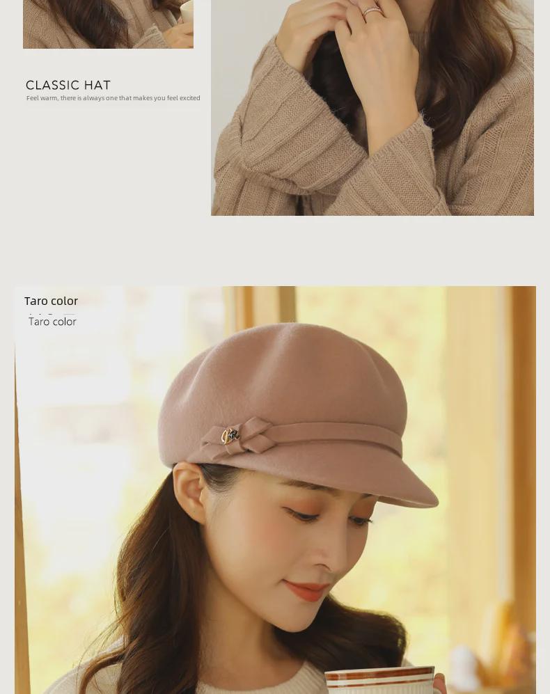 Женский берет в корейском стиле: Шляпа художника из шерстяного фетра на осень/зиму — повседневный газетчик и восьмиугольный дизайн в британском стиле