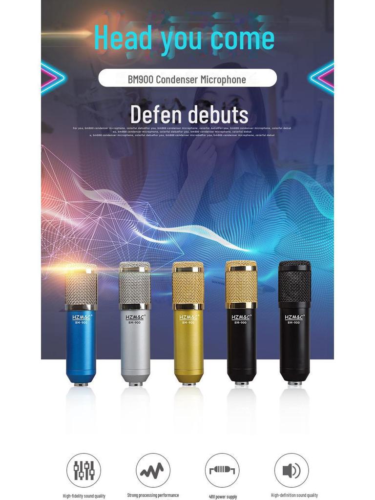Конденсаторный микрофон BM-900: Компьютерная запись, караоке, трансграничная горячая распродажа