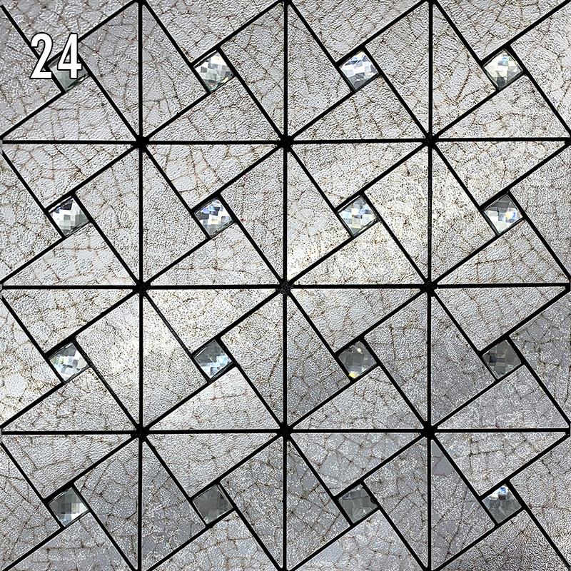 Наклейка на стену из металлической мозаики в европейском стиле, самоклеящаяся настенная плитка, фартук для гостиной, фон для телевизора, настенный декор, мозаичная палочка