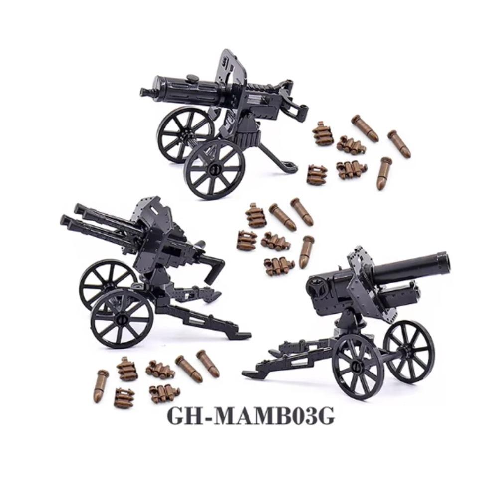 Конструктор Второй мировой войны Военное оружие Полицейский Солдат Фигурка Аксессуары Модель Кирпич Пистолет Пушка Пусковая установка Бункер Аванпост Игрушка X017