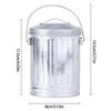 Simple Galvanized Iron Ashtray with Lid for Home Office and Bedside Use Stylish Desktop Trash Bin Ash Holder Practical