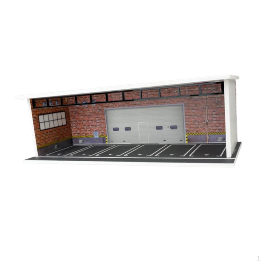 1/64 Model Car Display Case Organizer Garage Diorama Ornament Decoration Scenario Dustproof Parking