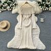 Autumn Winter Women Elegant Slash Neck Off Shoulder Beading Knitted Sweater Long Midi Christmas Party Dresses