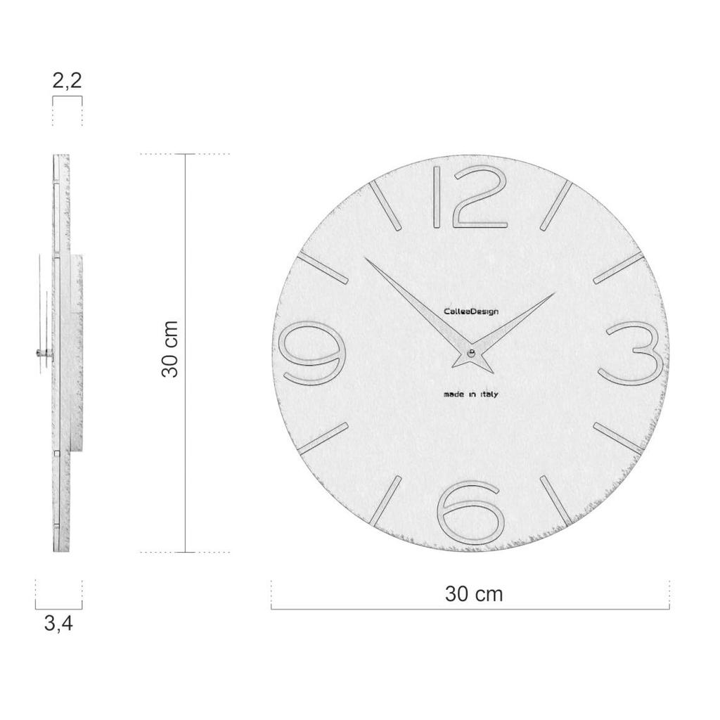 Настенные часы CalleaDesign SMILE из беленого дуба