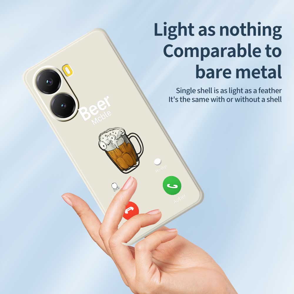 For Xiaomi Redmi Turbo 4 5G/Poco X7 Pro 5G Case Beer Pattern Printing Straight Edge TPU Phone Back Cover