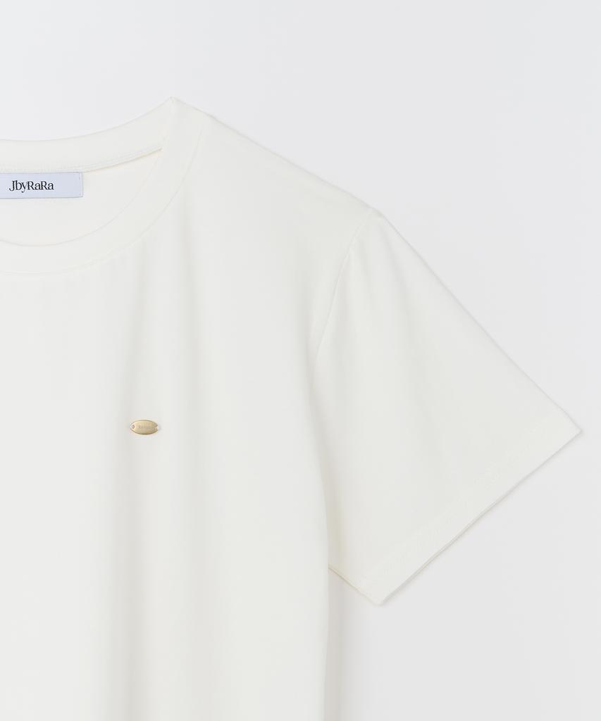 JBYRARA Crew Neck Pendant Short Sleeve T-Shirt_Ivory