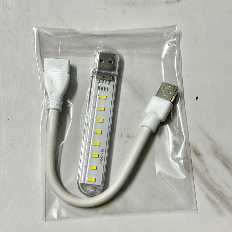 Мини USB светодиодный ночник 8 светодиодов лампа для чтения удлинительная штанга адаптер вилка для чтения ноутбука павербанк интерфейсы Type-C и USB