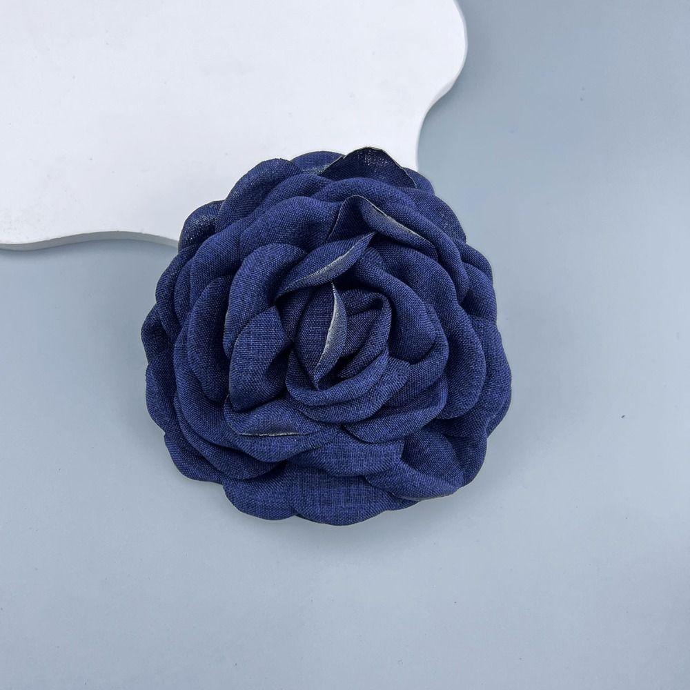9CM Camellia Brooch Large Flower Badge Handmade Clothing Accessory Dress Accessories