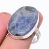 Natural Sodalite Gemstone 925 Sterling Silver Jewelry Ring Size 9.5 V2r21