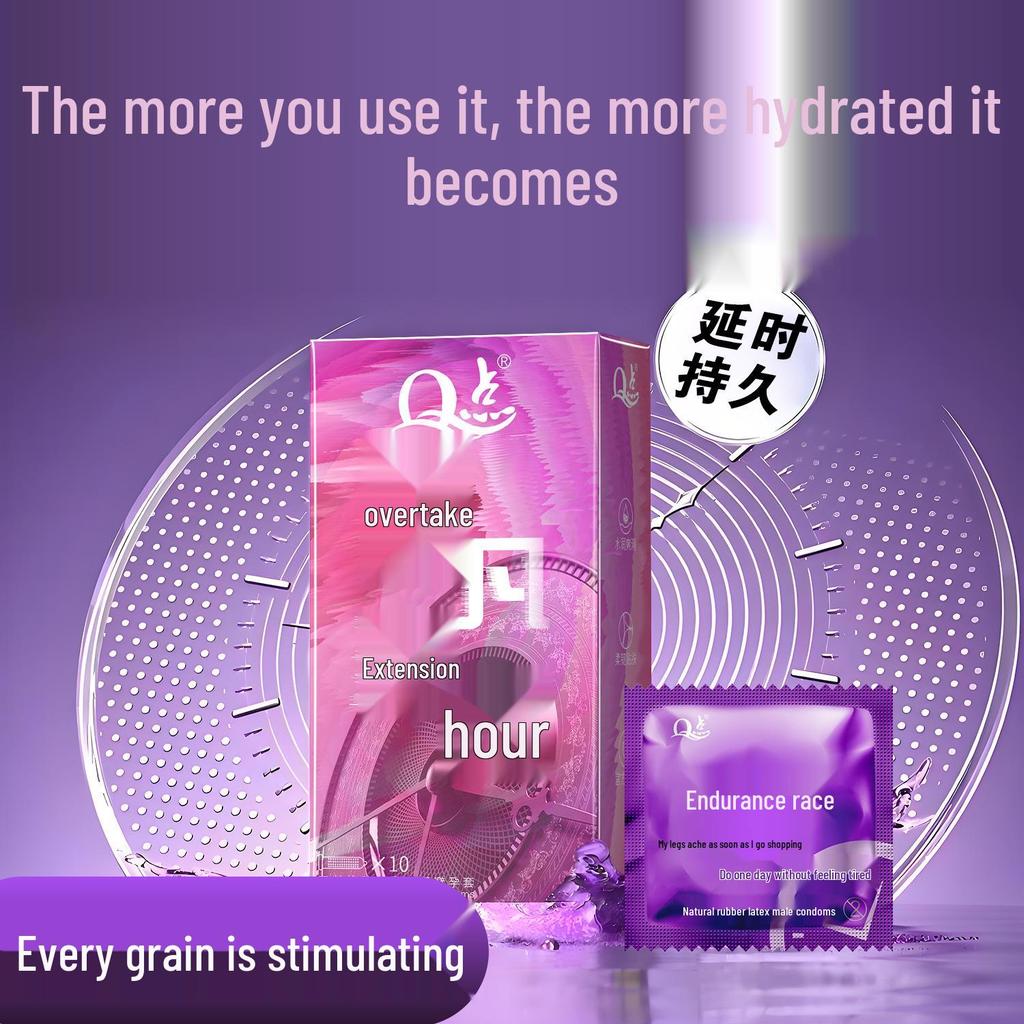 Q Point 369 Large Particle Thickened Desensitizing Condoms - Long-Lasting Delay for Men’s Safety by John Super Bird
