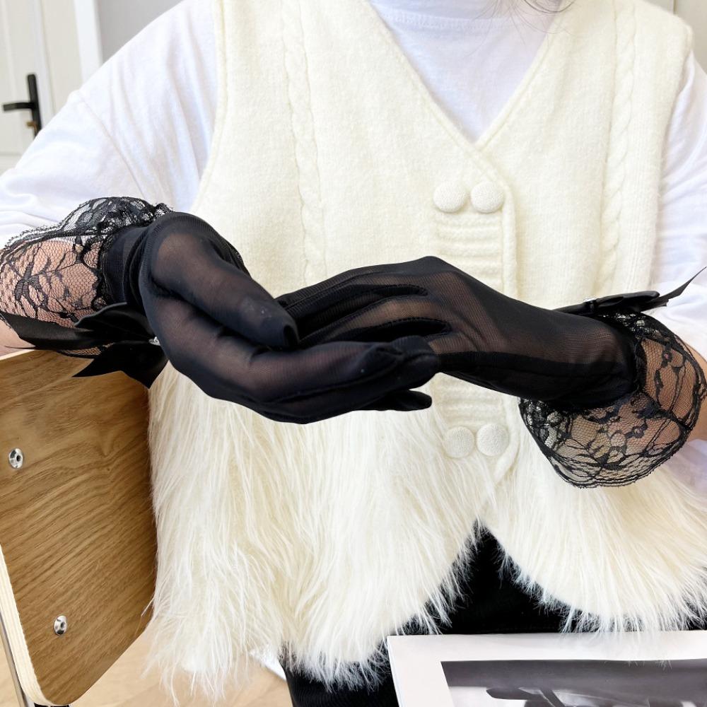 Highly Elastic Lace Gloves Anti-uv Sunscreen Gloves 2024 Riding Driving Gloves  Cycling Driving