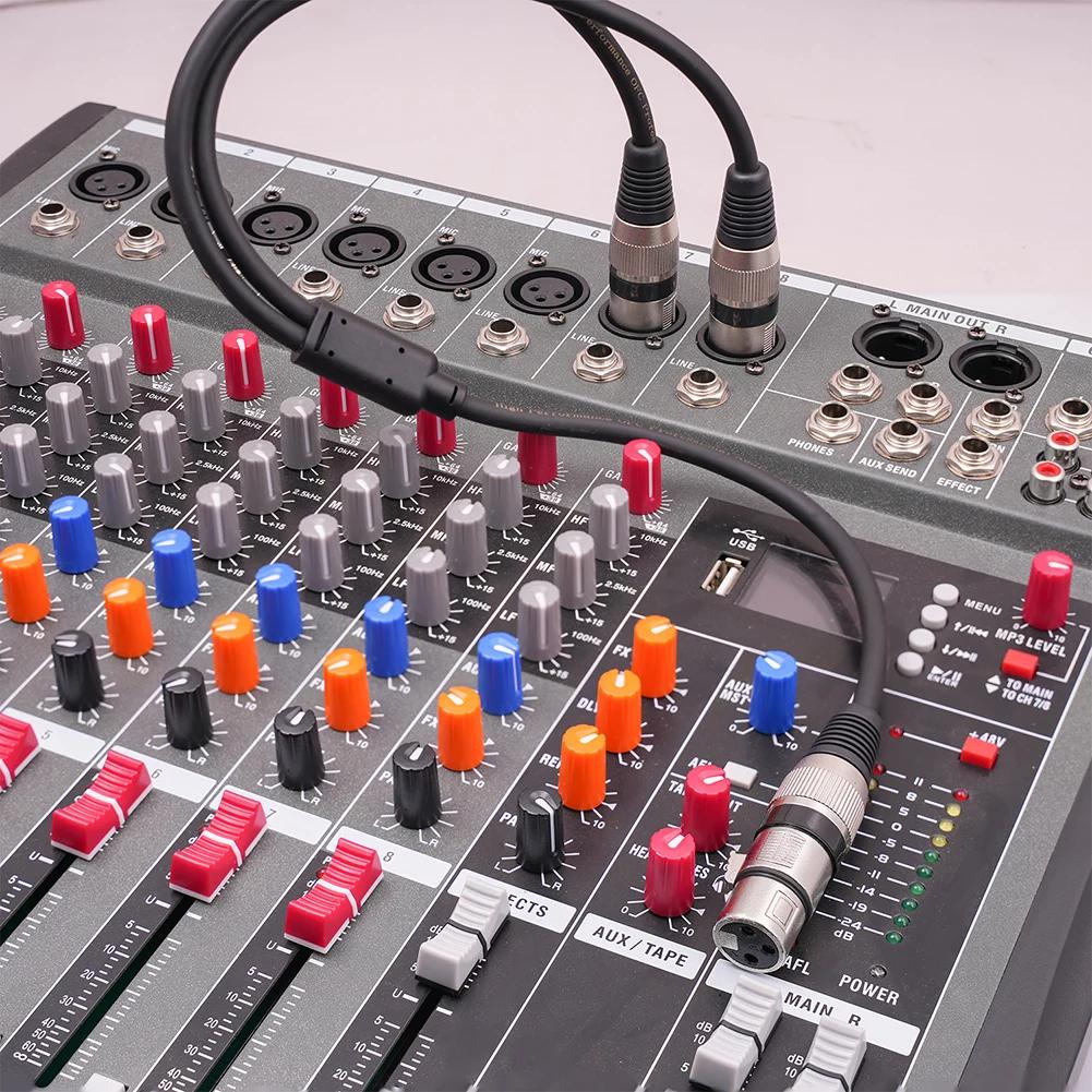 3-контактный XLR гнездо на двойной XLR штекер кабель 50см 3-контактный XLR кабель Аксессуары для снижения шума для усилителя микрофона динамика