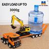 2.4G RTR 1/18 Scale Huina 1319 RC Tractor Truck And Remote Control Excavator Model with Flatbed Trailer Battery Toys Gift